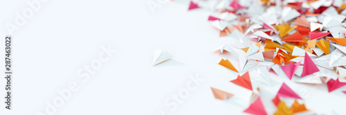 Fotografía Infinite paper planes, 3d rendering illustration
