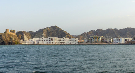 Sticker - Al Jalali Fort and Coastline in Muscat (مسقط, Maskat) Sultanate of Oman