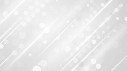 Grey shiny abstract geometric motion background with circles and stripes. Seamless loop. Video animation Ultra HD 4K 3840x2160