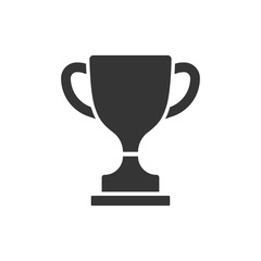 vector icon trophy cup isolated on white