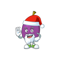 Sticker - Santa delicious winne fruit in a character cartoon