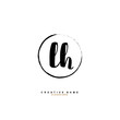 © FAAZT_Creative - L H LH Initial logo template vector. Letter logo concept with background template.