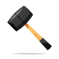 Poster - Mallet tool vector isolated illustration