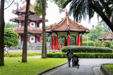 Canvas Print - beautiful old building at Peace Park, Taipei