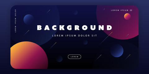 Wall Mural - Abstract Colorful Minimal Geometric Pattern Background Template, Gradient Shapes Composition, Futuristic Poster or Landing Page Design - Vector 
