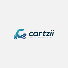 Golf Vehicle With Initial C For Cartzii Logo Designs
