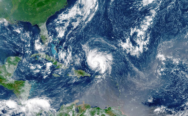 satellite view of an hurricane dorian approaching to usa.elements of this image furnished by nasa.