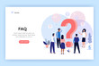 © Colorlife - Concept illustration Frequently asked questions, people around question marks, perfect for web design, banner, mobile app, landing page, vector flat design