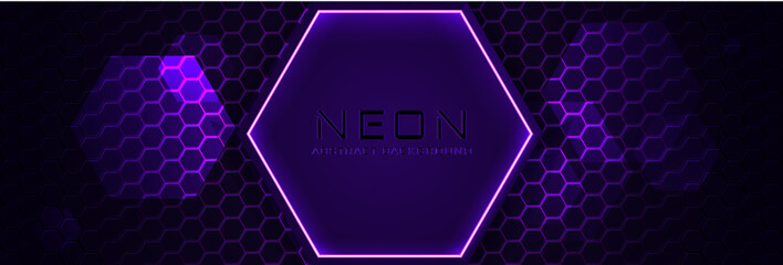 Wall Mural - abstract neon infographic background with violet light, line and texture. vector banner design in da