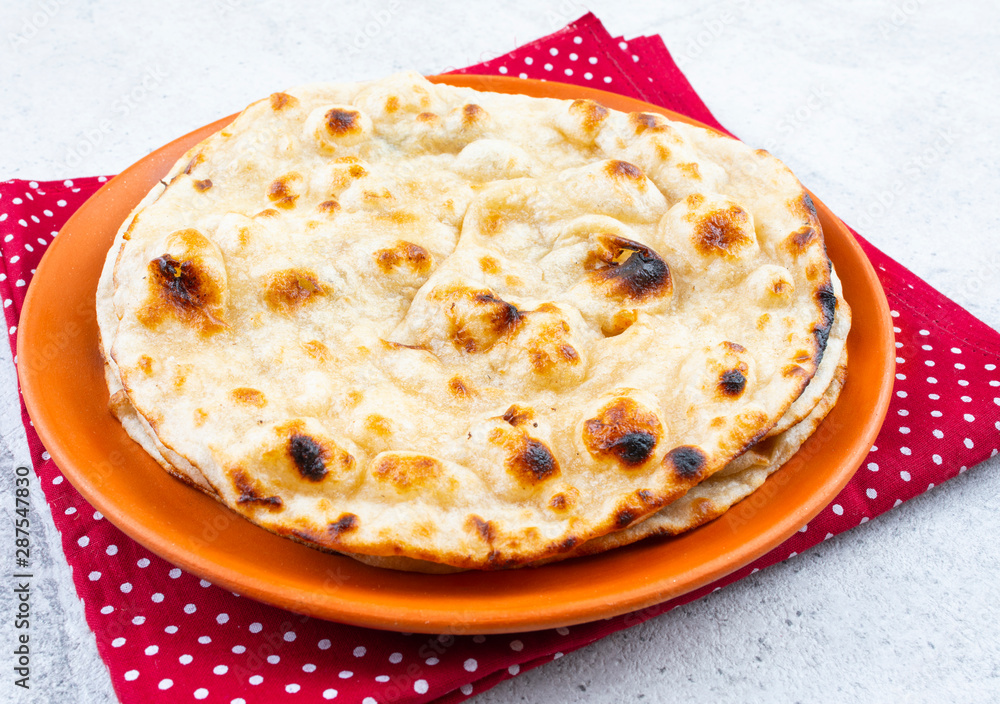 Indian Cuisine - Tandoori Roti whole wheat flat bread made from ...