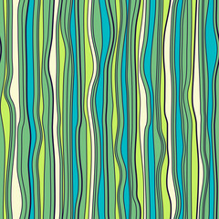 Wall Mural - Abstract pattern with vertical curved lines. 