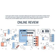 User online reviews concept