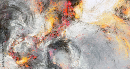 Grey color artistic splashes. Abstract painting texture. Modern watercolor pa...