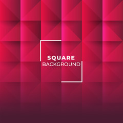 Poster - Vector illustration of red modern geometric square seamless pattern design background.