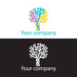 Abstract tree. Stylized tree for logo, business card. Ecology concept. Logo isolated on background