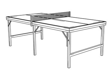 Wall Mural - table for table tennis or ping pong ready to match