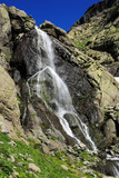 Fototapeta  - Waterfall near Lake Okhodje (2543 m). The Caucasus