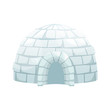 Ice igloo. Vector illustration