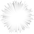 © Pixxsa - Dots radial burst lines. Irregular lines, half-tone beams, rays. Radiating, converging trail lines. Circular array of dotted lines