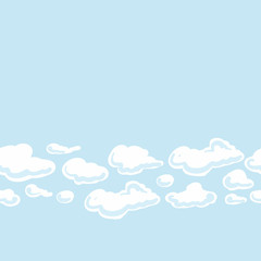Poster - Clouds background, seamless pattern for your design