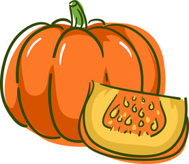 Poster - Pumpkin Superfood Illustration