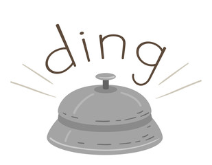 Sticker - Call Bell Onomatopoeia Sound Ding Illustration