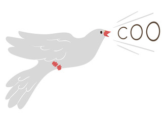 Sticker - Dove Sound Coo Illustration