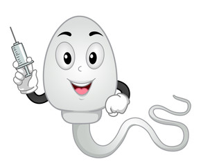 Sticker - Sperm Mascot Injection Illustration