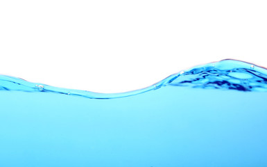   The surface of the water On a white background 