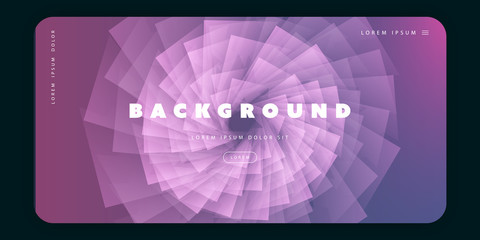 Wall Mural - Abstract Colorful Minimal Geometric Pattern Background Template, Gradient Shapes Composition, Futuristic Poster or Landing Page Design with Flower Shape - Vector Illustration