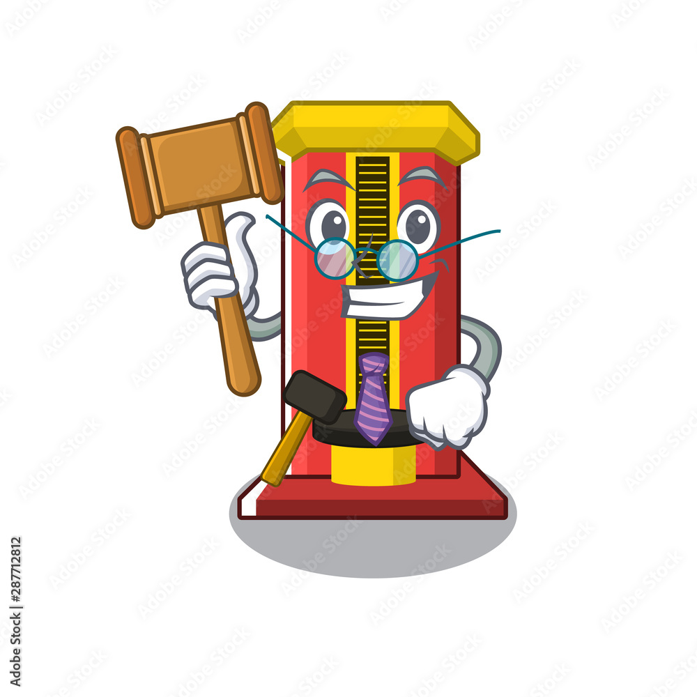 Judge Machine Judge hammer game machine with the cartoon Stock Vector | Adobe Stock