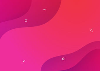 Fototapete - Abstract pink gradient flat design vector background