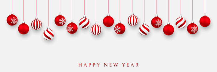 Wall Mural - christmas ball. xmas ball on white background. holiday decoration template. vector illustration