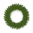 © Oleh - New year and Christmas Wreath. Pine branches. Vector illustration