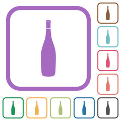 Poster - Wine bottle simple icons