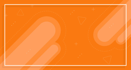 orange banner sales background, with abstract shapes