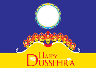 Wall Mural - Happy dussehra festival poster design