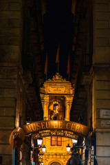 Wall Mural - Barcelona, Spain – 2019. Exterior view of the Wax Museum located at the beginning of the Rambla in the historic center of Barcelona in Catalonia.