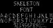Special font complex execution in the form of human skeleton bones on Halloween.