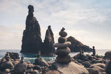 Cairns And Dark Rocky Islets, Madeira
