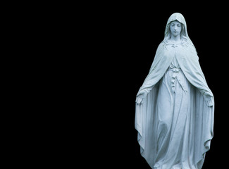 Fototapete - Antique statue of holy Virgin Mary as symbol of pain, suffering and love.