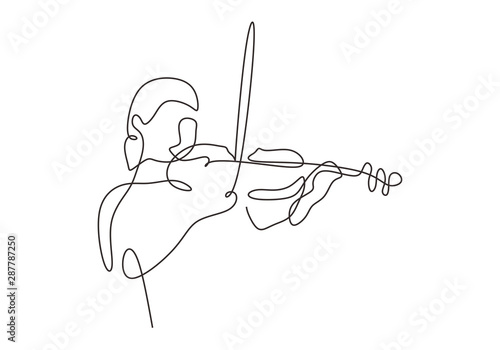 Dekoracja na wymiar  skrzypek-minimalizm-rysujacy-linie-ciagla-jedna-reka-rysowane-wektor-dziewczyna-grajaca-muzyke-klasyczna