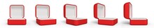 Red Box Ring White Backgraund 3d Rendering