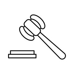 Sticker - Isolated law hammer vector design