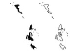 Fototapeta Mapy - Ionian Islands Region (Greece, Hellenic Republic, Hellas) map vector illustration, scribble sketch Ionian Islands map