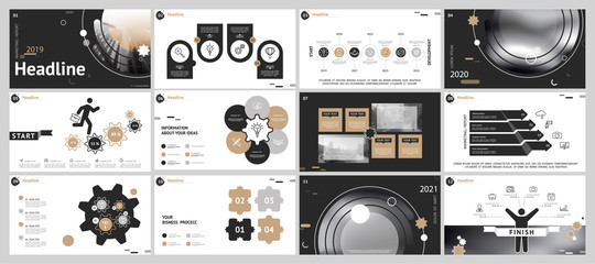 Presentation business template. Vector set, elements of infographics, white background. Flyer, postcard, corporate report, marketing, advertising, banners. Slideshows, photos, brochures, annual report