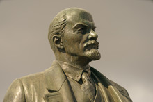 Vladimir Lenin Statue In The Exhibition Of Achievements Of National Economy (VDNKh) In Moscow. Photography In Summer Day.