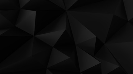 Wall Mural - Low poly Black abstract backround