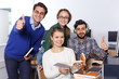 © JackF - Group portrait of smiling students reading books