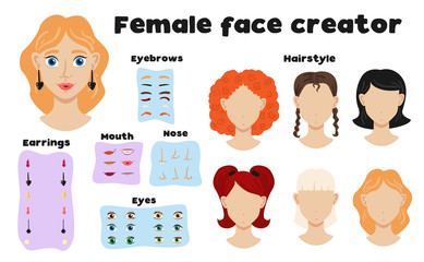 Poster - Female Face Creator Set